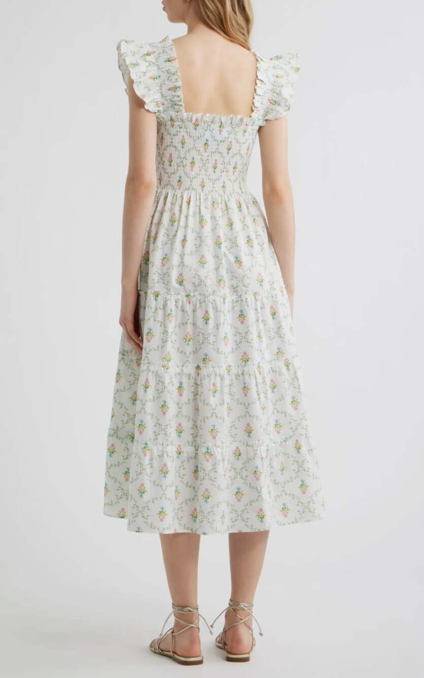 Hill House NWT The Ellie Nap Dress in Pastel Trellis Size Small - Picture 2 of 9